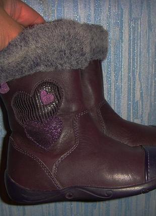 Сапоги деми clarks,кожа,22 размер, стелька 14см