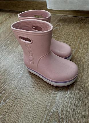 Чоботи дитячі crocs рожеві 22/23, 14 см