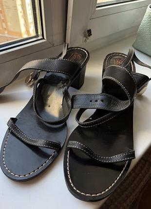 Вінтажні босоніжки 41р gucci tom ford era / чорні шкіряні босоніжки гуччі оригінал