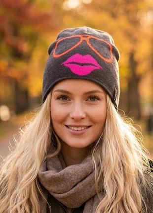 Тёплая молодёжная шапка бини lindberg швеція шерсть молодіжна вовняна шапка біні