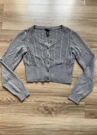 Светр жіночий h&m сірий з візерунком