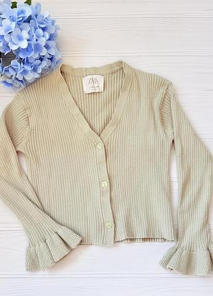 Кофта для дівчинки zara на ґудзиках, м'ятна