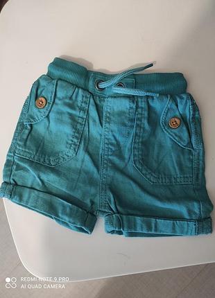 Шорти для дітей m&s лляні бірюзові