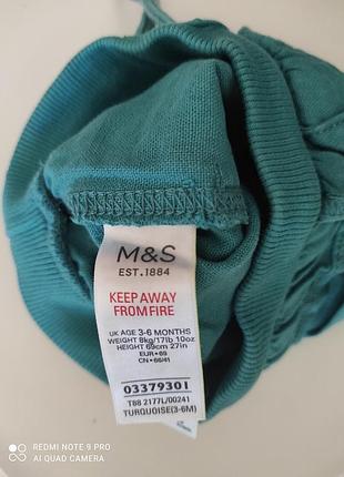 Шорти для дітей m&s лляні бірюзові 3
