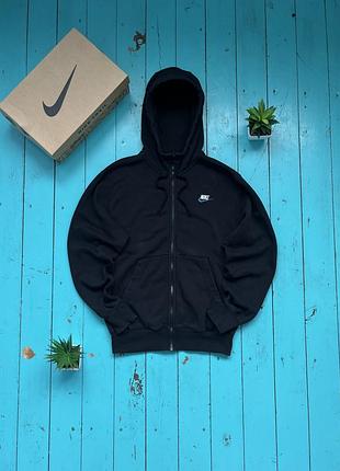 Чоловіче зіп худі nike nsw tech, розмір s, базове худі nike, толстовка nike, чорне худі nike, чорна кофта з капюшоном nike, зіпка nike, кофта nike