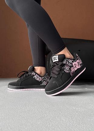 Кросівки жіночі dc shoes court graffik black/pink sabbath