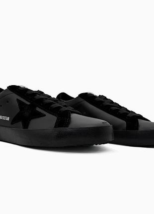 Кеды женские golden goose superstar mat black