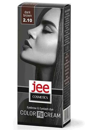 Крем-фарба для брів та вій №2.10, темно-коричневий 50мл (туба) тм jee cosmetics