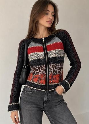 Жіноча кофта lulu.h paris xxl на блискавці, в’язана, оригінальна