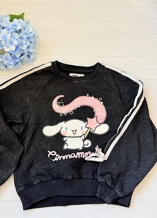 Світшот для дівчинки cinnamoroll чорний з принтом