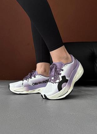 Кроссовки женские on cloudboom max white/violet