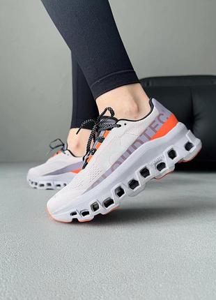 Кроссовки женские on cloudmonster pearl/flame