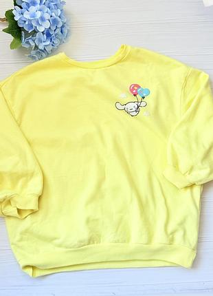Світшот для дівчинки cinnamoroll жовтий з принтом