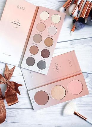 Палетка теней zoeva basic moment eyeshadow palette 15g. 4