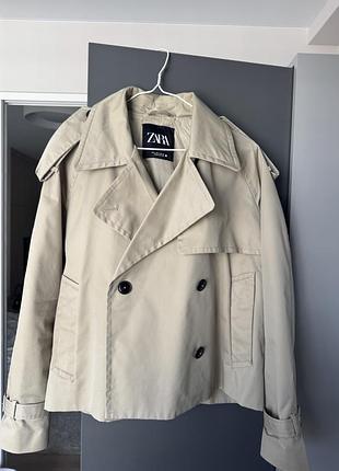 Вкорочений тренч zara 2
