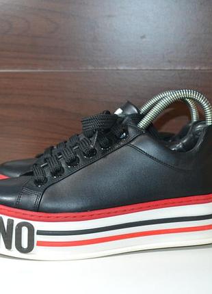Moschino baskets -noir platform 38р сникерсы кроссовки кожаные оригинал
