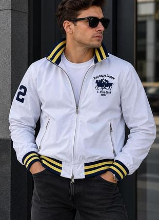 Чоловіча куртка polo by ralph lauren l. polo club 1967, біла, l