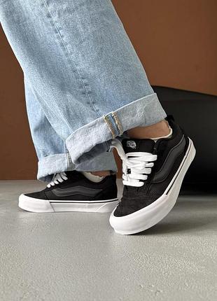 Кеди жіночі vans knu skool white/black 3