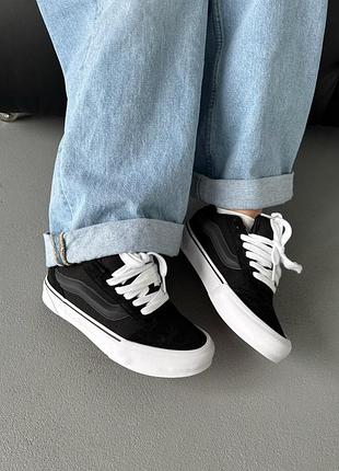 Кеди жіночі vans knu skool white/black 5