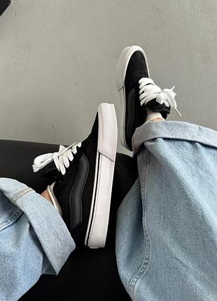 Кеди жіночі vans knu skool white/black 6