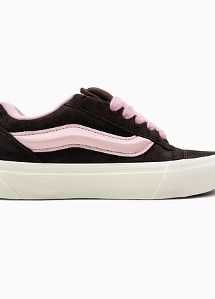 Кеди жіночі vans knu skool brown/pink
