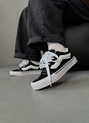 Кеды женские vans knu skool black/white