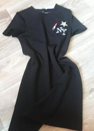 Чорна маленька  сукня міні  mango. 6