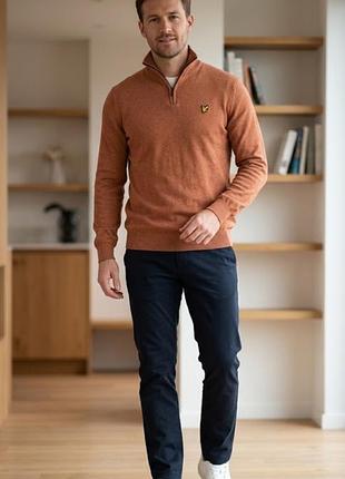 Джемпер lyle &amp; scott 1/4 zip / свитер на застежке lyle and scott