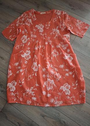 💯% льняное с карманами платье 👗 6