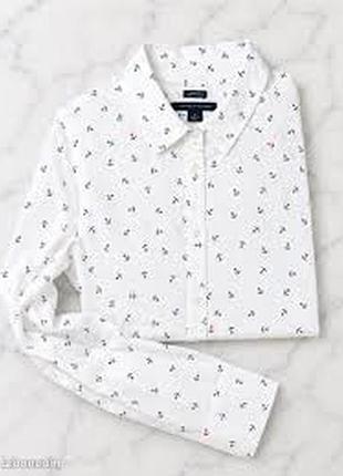 Фирменная хлопковая рубашка/ s/ brend tommy hilfiger