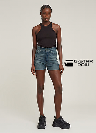 Жіночі короткі сині джинсові шорти g-star raw оригінал | tedie ultra high shorts faded atlas | нові