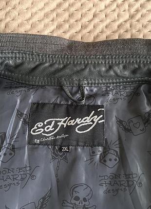 Шкіряна куртка ed hardy by christian audigier 3