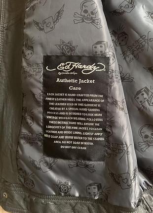 Шкіряна куртка ed hardy by christian audigier 4