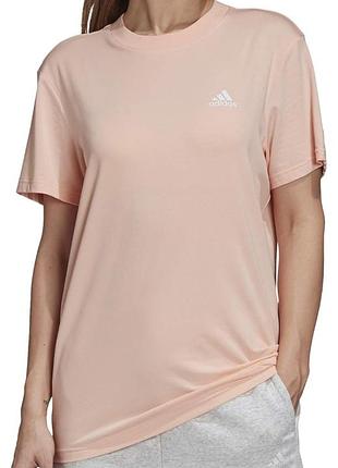 Персиковая женская футболка adidas