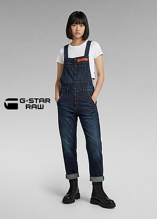 Жіночий джинсовий комбінезон g-star raw оригінал | slim dungsree medium aged | новий
