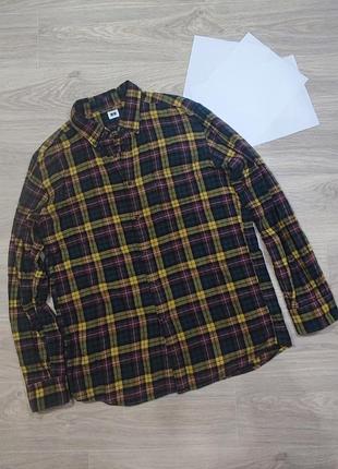Фланелева сорочка uniqlo. розмір l.