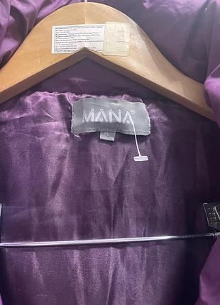Стильне зимове/демісезонне пальто mana (пурпурове/сливове) xl 3