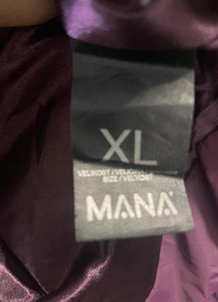 Стильне зимове/демісезонне пальто mana (пурпурове/сливове) xl 5
