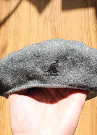 Кепка фуражка клетчатка kangol wool hawker (размер s) шерсть унисекс