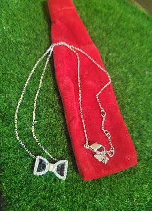 Оригинальное колье swarovski lifelong bow подвеска бантик