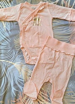 Комплект боді і повзунки 56 см flamingo