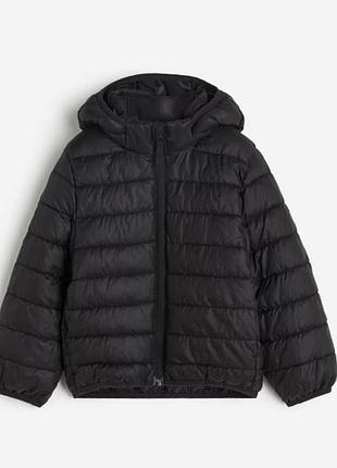 Куртка для хлопчика h&m чорна, розмір 134/140 см