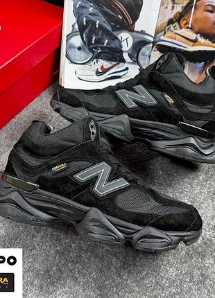 Кроссовки зимние new balance 9060 black мех
