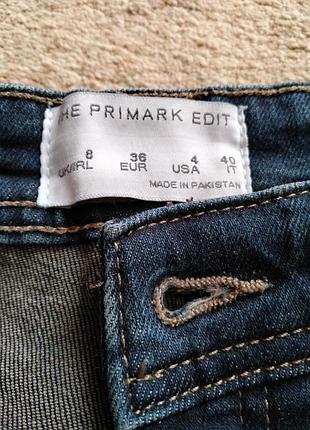 Primark edit. темно- синие джинсовые брюки. р. 8 3