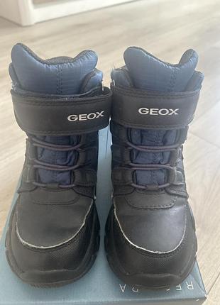 Черевики для хлопчика geox сині з чорним зимові