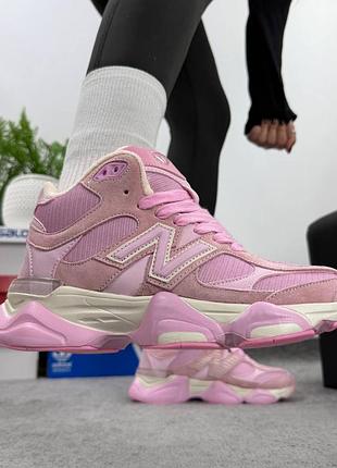 New balance 9060 pink хутро 7