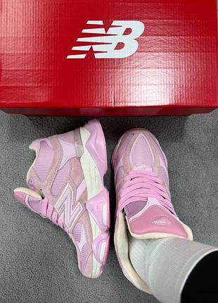New balance 9060 pink хутро 2