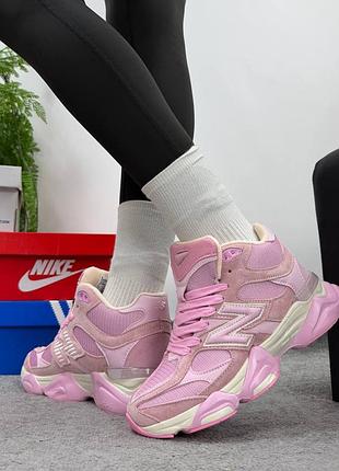 New balance 9060 pink хутро 5