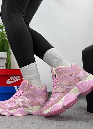 New balance 9060 pink хутро 9