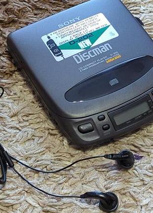 Sony discman d-202  + рідні навушники /пульт супер стан сд плеєр 1991р y2k